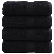Premium washcloths SOLUND 4 pieces black 30x30 cm 600 gsm
