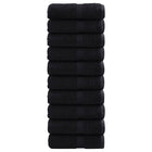 Washandjes zwart 10 stuks 30x30 cm 600 g/m²