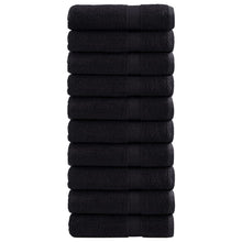 Handdoeken 10 st 600 g/m² 50x100 cm 100% katoen zwart