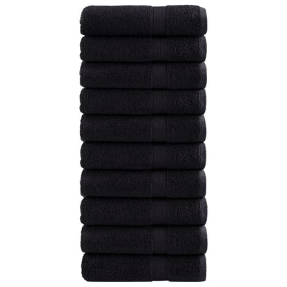 Handdoeken 10 st 600 g/m² 50x100 cm 100% katoen zwart