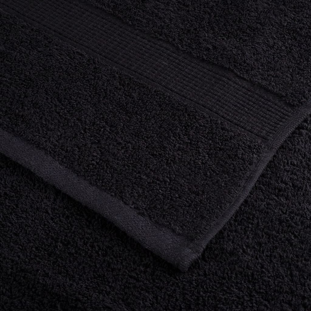 Saunadoeken 4 st 600 g/m² 80x200 cm 100% katoen zwart