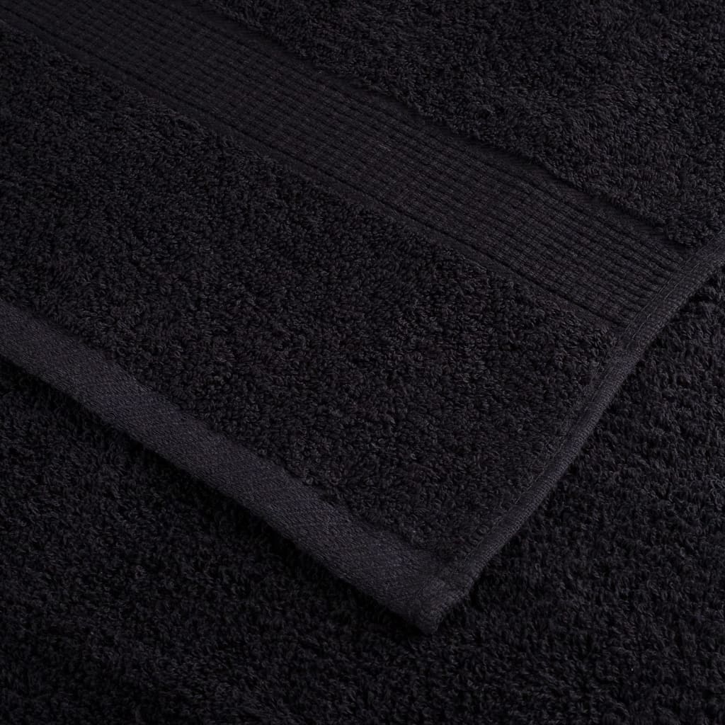 Handdoeken 10 st 600 g/m² 100x200 cm 100% katoen zwart