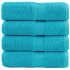 Premium washcloths SOLUND 4 pieces turquoise 30x30 cm 600 gsm