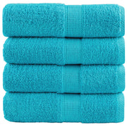 Premium washcloths SOLUND 4 pieces turquoise 30x30 cm 600 gsm
