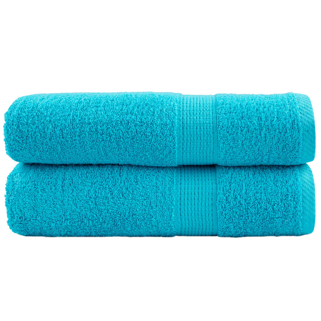 Handdoeken Solund 600 G/M² Turquoise 2 50 x 100 cm