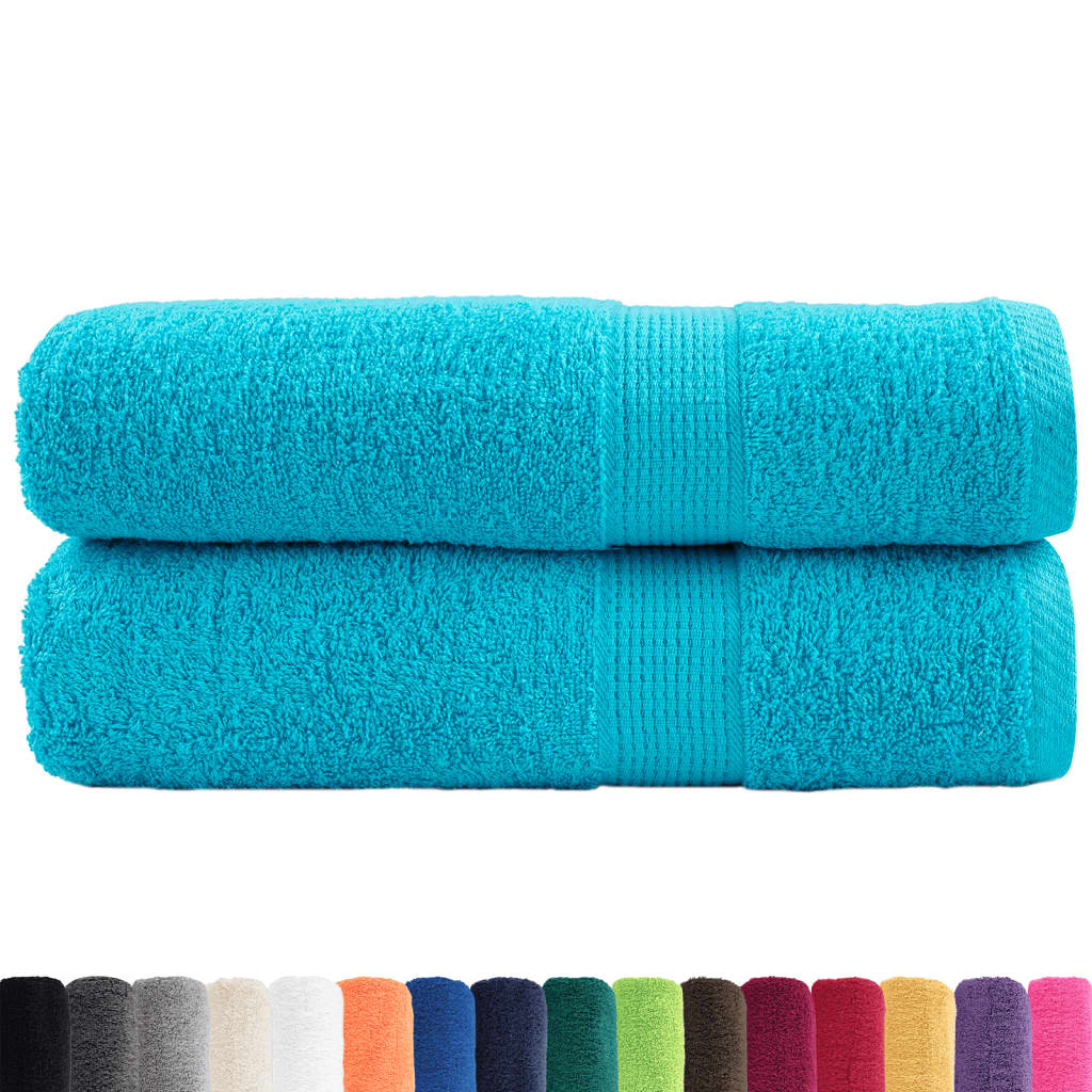Handdoeken Solund 600 G/M² Turquoise 2 50 x 100 cm