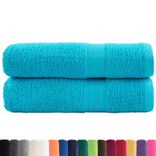Handdoeken Solund 600 G/M² Turquoise 2 50 x 100 cm