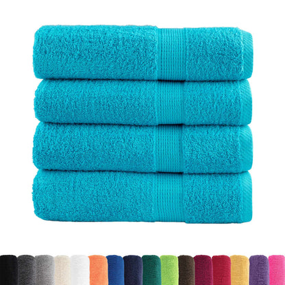 Handdoeken SOLUND 4 st 600 g/m² 50x100 cm turquoise