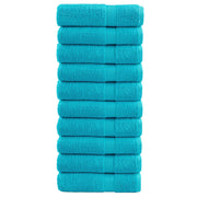 Handdoeken 10 st 50x100 cm 600 g/m² katoen turquoise