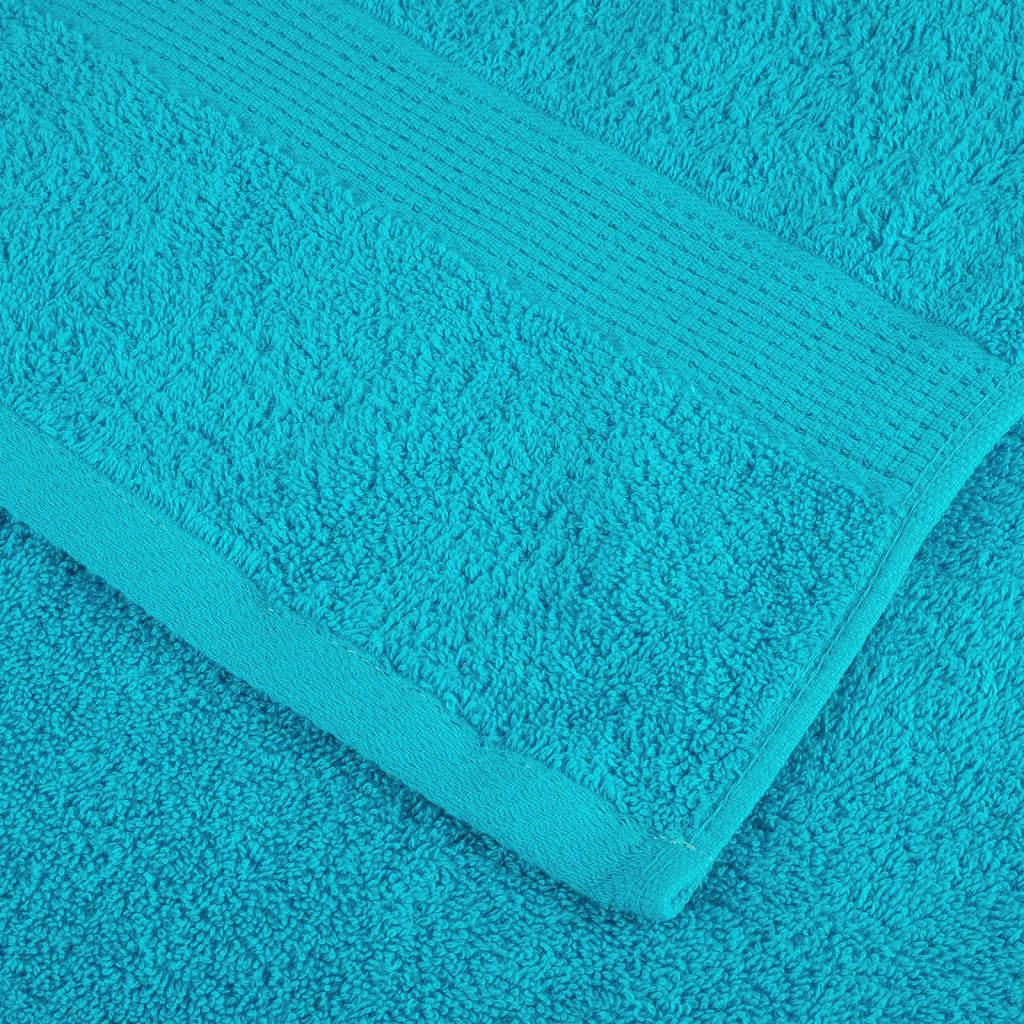 Badhanddoeken 10 st 600 g/m² 70x140 cm 100% katoen turquoise