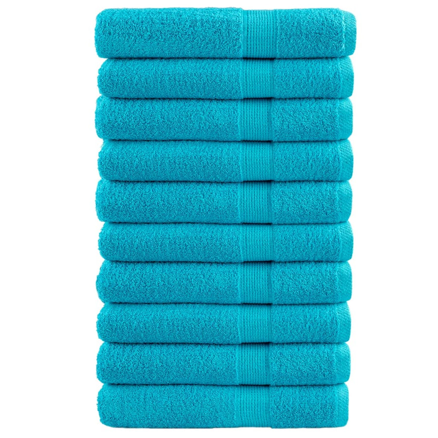 Saunahanddoeken 10 st 600 g/m² 80x200 cm 100% katoen turquoise