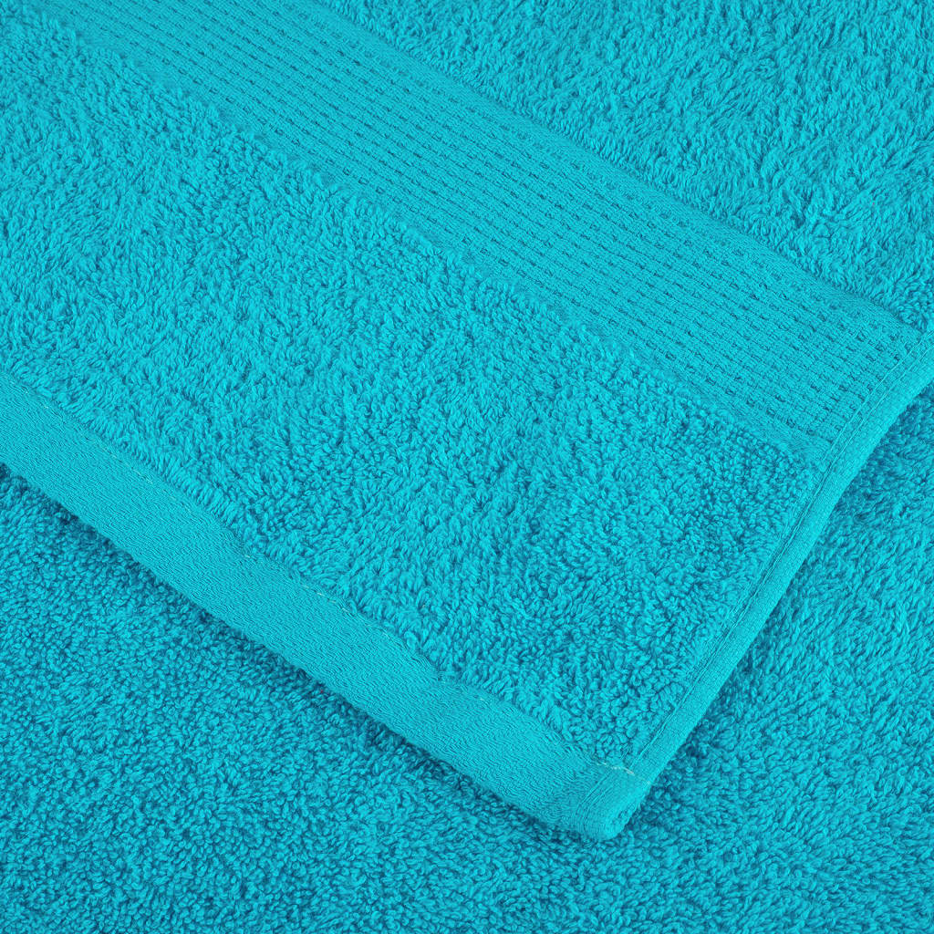 Saunahanddoeken 10 st 600 g/m² 80x200 cm 100% katoen turquoise