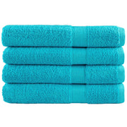 Handdoeken 4 st 100x200 cm turquoise 600 g/m²
