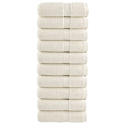 Premium washcloths SOLUND 10 pieces cream 30x30 cm 600 gsm