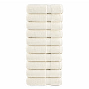 Handdoeken 10 st 50x100 cm crème katoen 600 g/m²