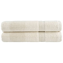 Saunadoeken 2 st 600 g/m² 80x200 cm 100% katoen crèmekleurig