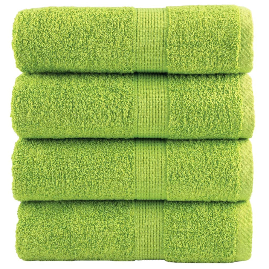 Washandjes 4 st 600 g/m² 30x30 cm 100% katoen appelgroen