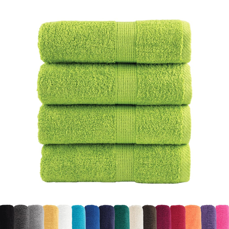 Washandjes 4 st 600 g/m² 30x30 cm 100% katoen appelgroen