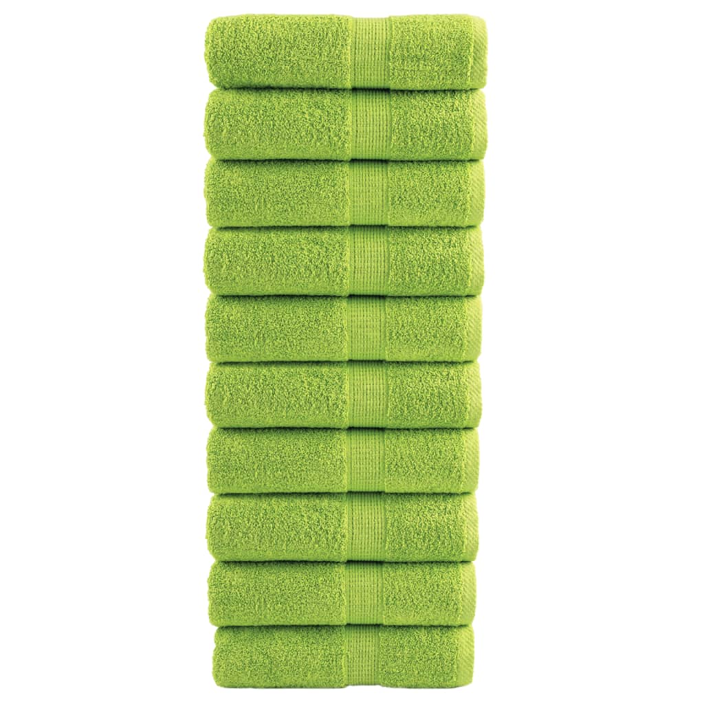 Washandjes 10 st 600 g/m² 30x30 cm 100% katoen appelgroen