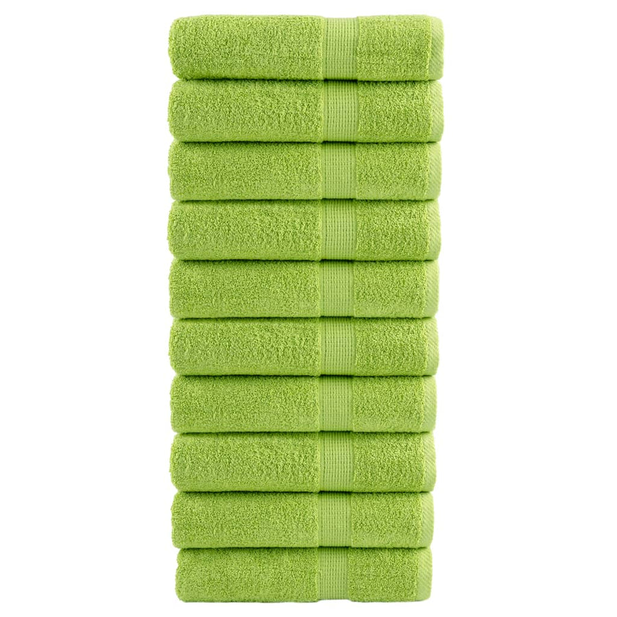 Handdoeken Solund 600 G/M² Appelgroen 10 50 x 100 cm