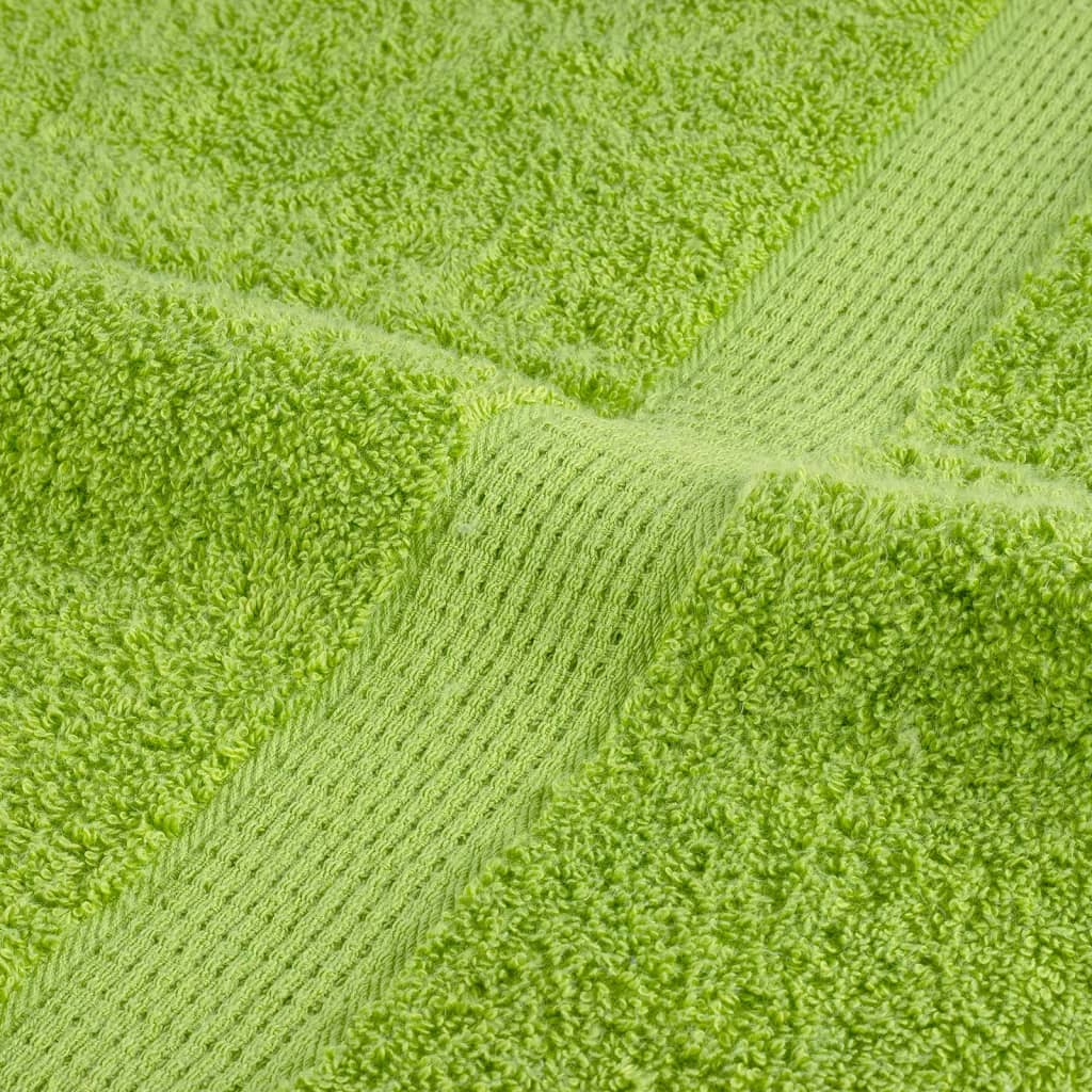 Saunadoeken 4 st 600 g/m² 80x200 cm 100% katoen appelgroen