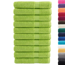 Saunadoeken 10 st 600 g/m² 80x200 cm 100% katoen appelgroen