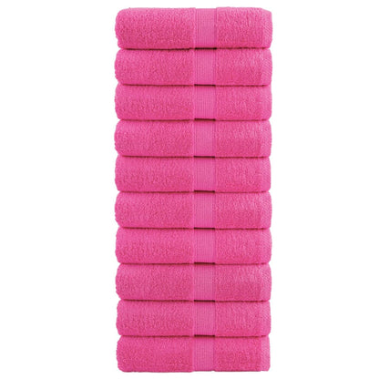 Washandjes 10 st 600 g/m² 30x30 cm 100% katoen roze