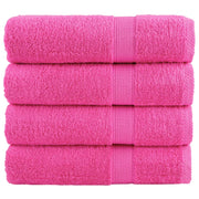 Badhanddoeken 4 st 70x140 cm roze katoen