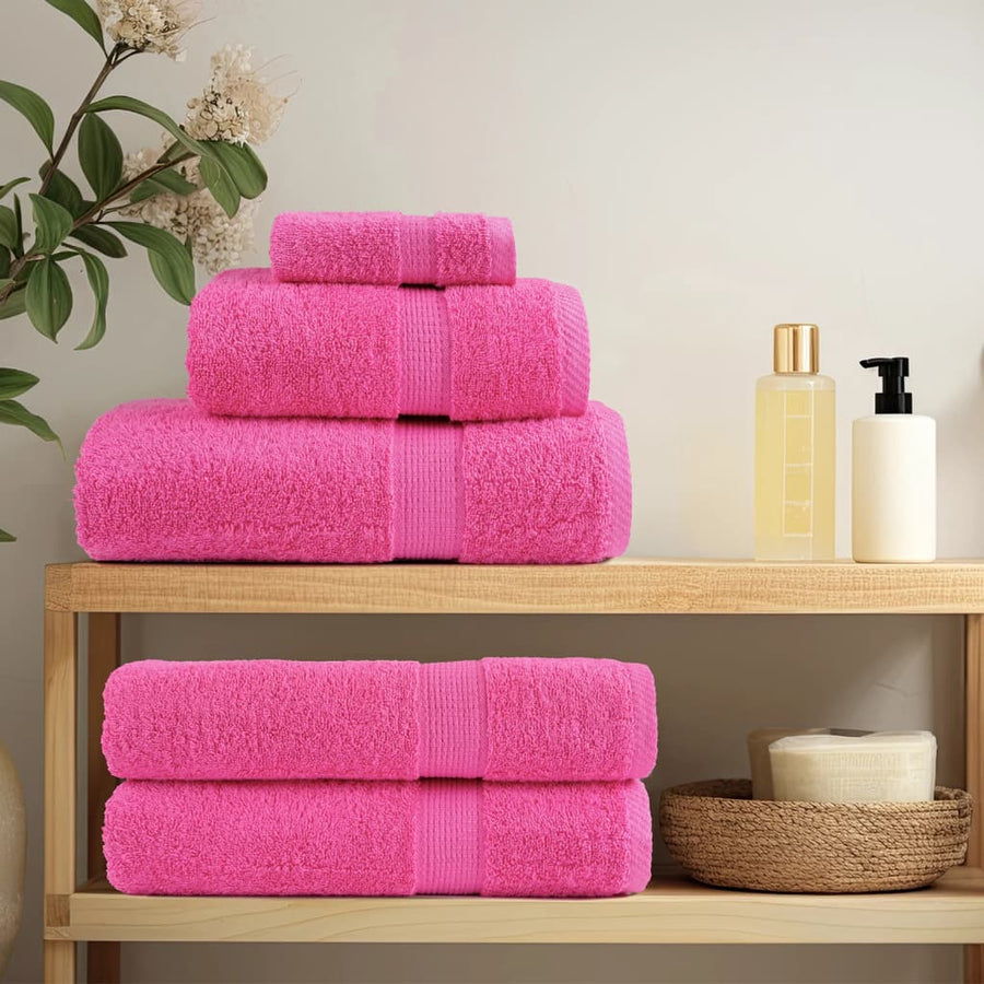Badhanddoeken 4 st 600 g/m² 70x140 cm 100% katoen roze