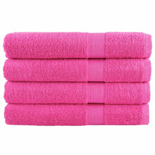 Saunadoeken 4 st 600 g/m² 80x200 cm 100% katoen roze