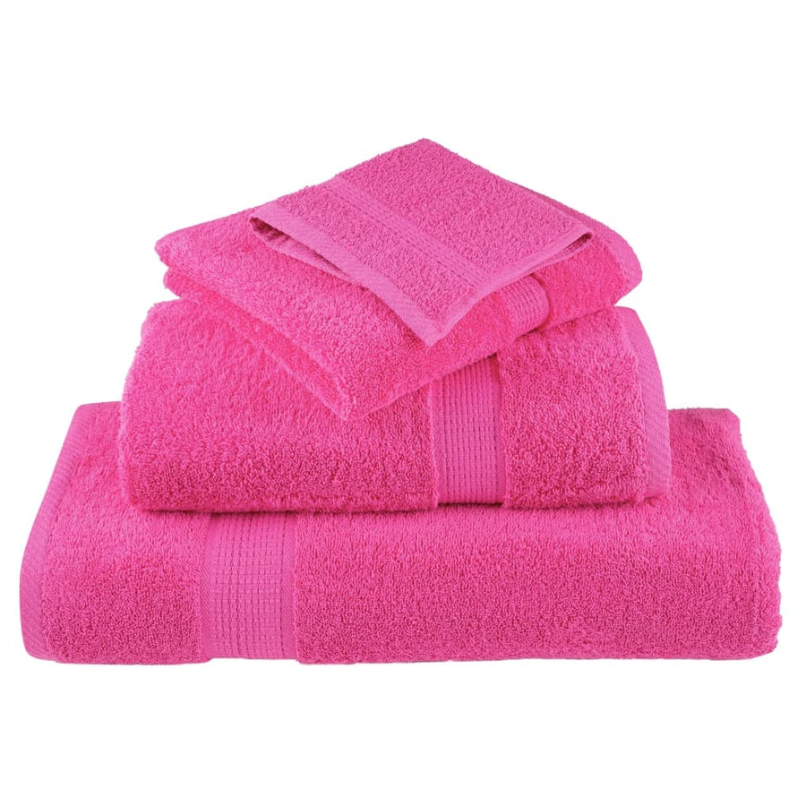 Saunadoeken 4 st 600 g/m² 80x200 cm 100% katoen roze