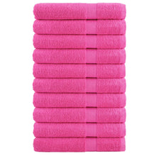 Handdoeken 10 st 600 g/m² 100x200 cm 100% katoen roze