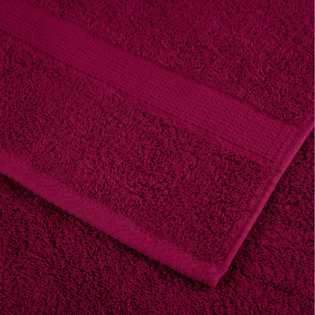 8-delige Handdoekenset SOLUND 600 g/m² bordeauxrood