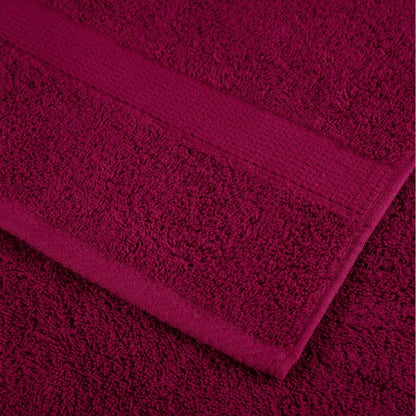 8-delige Handdoekenset SOLUND 600 g/m² bordeauxrood