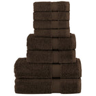 8-delige handdoekenset SOLUND bruin 600 g/m²