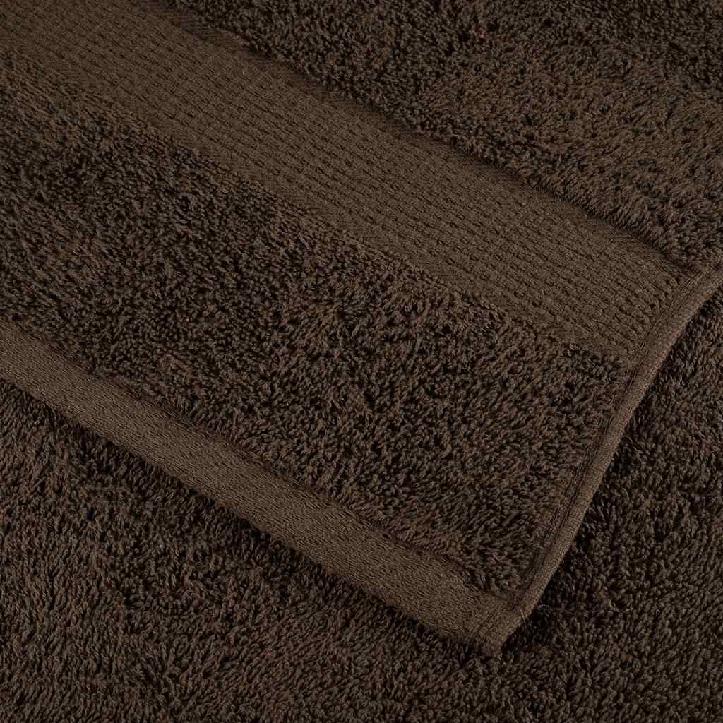 8-delige Handdoekenset SOLUND 600 g/m² bruin