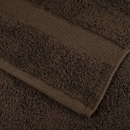 8-delige Handdoekenset SOLUND 600 g/m² bruin