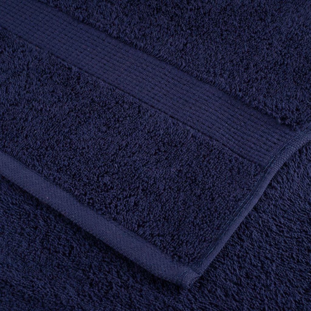 8-delige Handdoekenset 600 g/m² 100% katoen marineblauw
