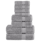 8-piece Towel Set SOLUND 600 gsm grey