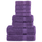 Handdoekenset 8-delig SOLUND 600 g/m² paars