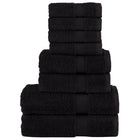 8-piece Towel Set SOLUND 600 gsm black