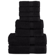 8-piece Towel Set SOLUND 600 gsm black