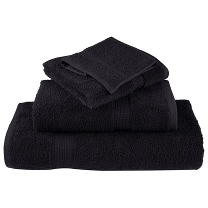 8-delige Handdoekenset 600 g/m² 100% katoen zwart