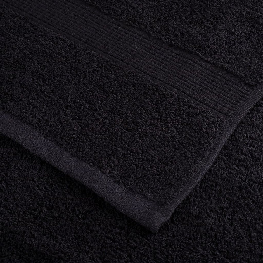 8-delige Handdoekenset 600 g/m² 100% katoen zwart
