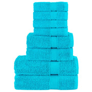 8-piece Towel Set SOLUND 600 gsm turquoise