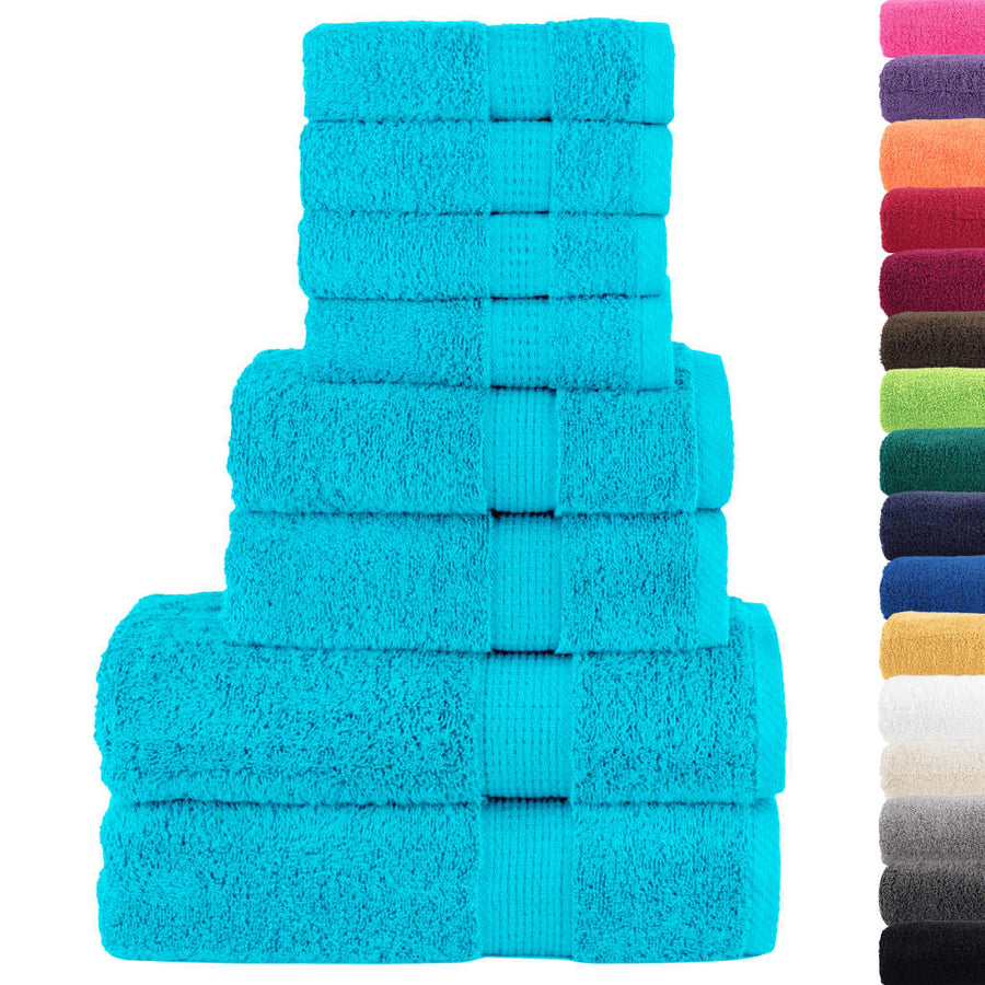 8-Delige Handdoekenset Solund 600 G/M² Turquoise