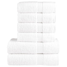 6-delige Handdoekenset 600 g/m² 100% katoen wit