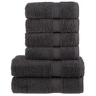 Handdoekenset 6-delig 600 g/m² antraciet