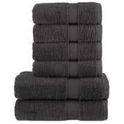 Handdoekenset 6-delig 600 g/m² antraciet