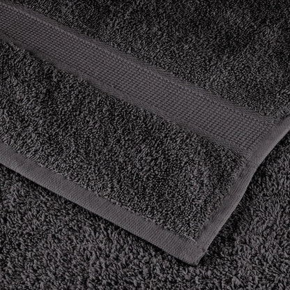 6-delige Handdoekenset 600 g/m² 100% katoen antracietkleurig
